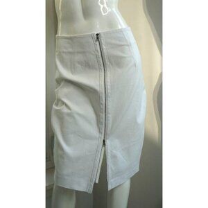 White Pencil Skirt Double Zip